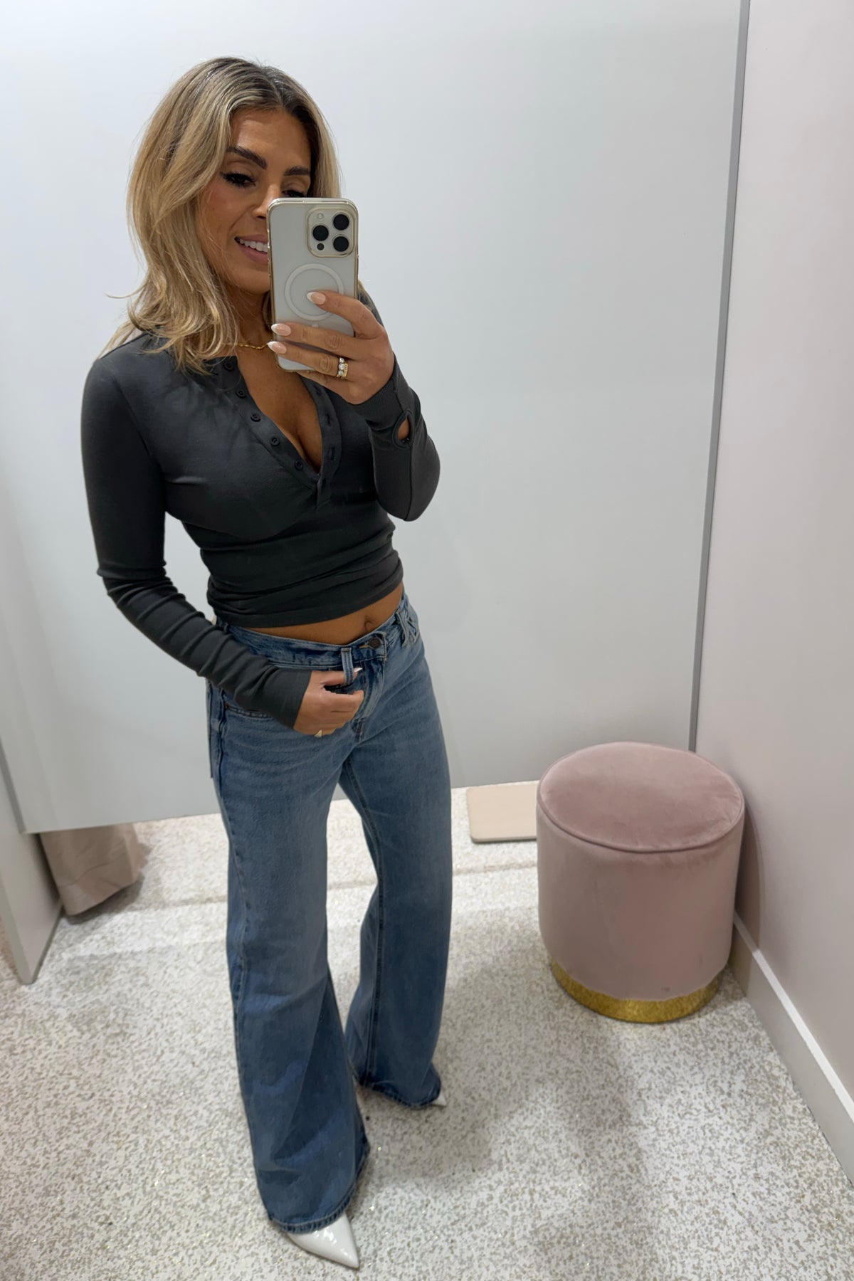 Bayse Brand Piper Henley Top | Smoke