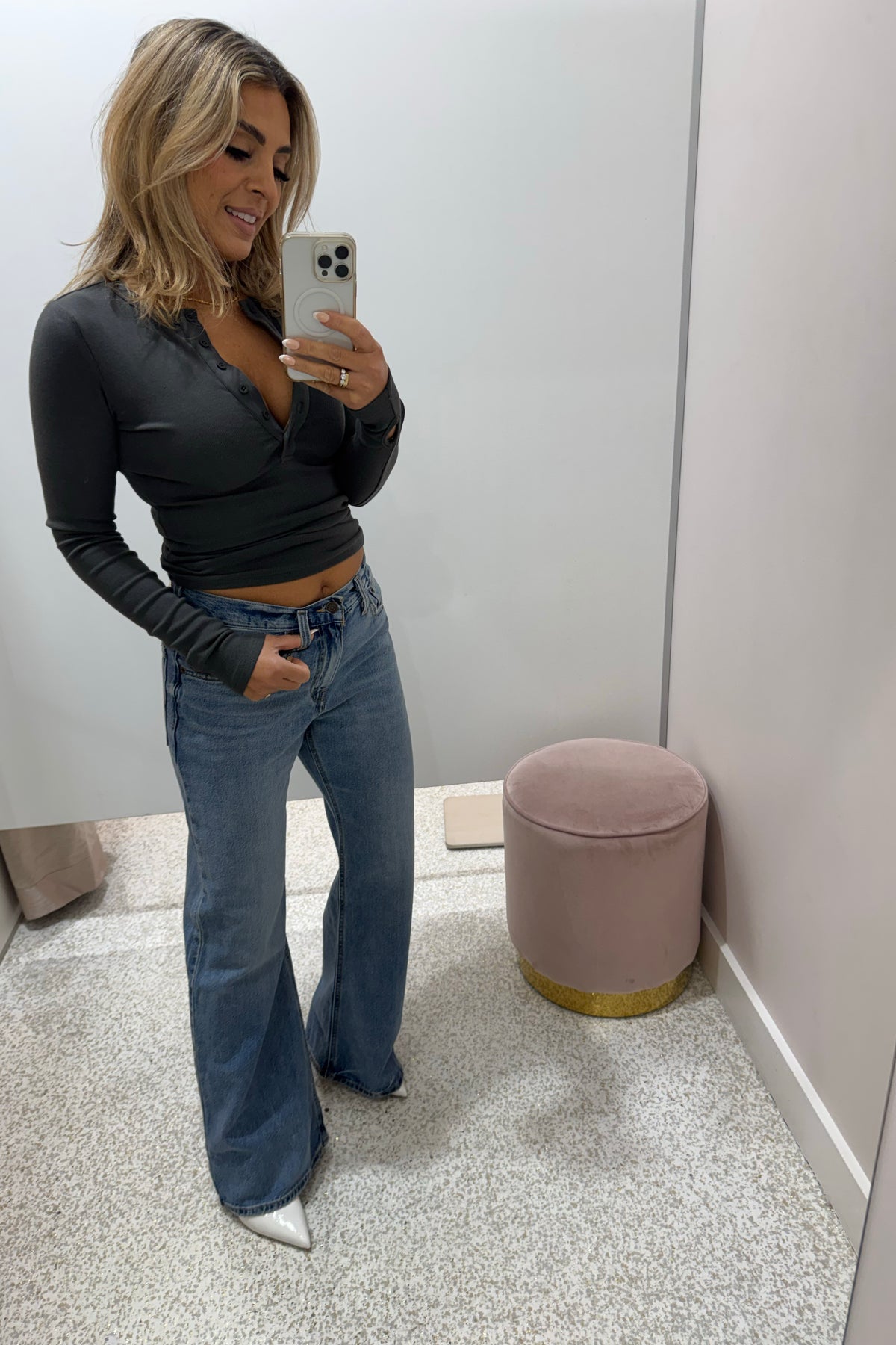 Bayse Brand Piper Henley Top | Smoke