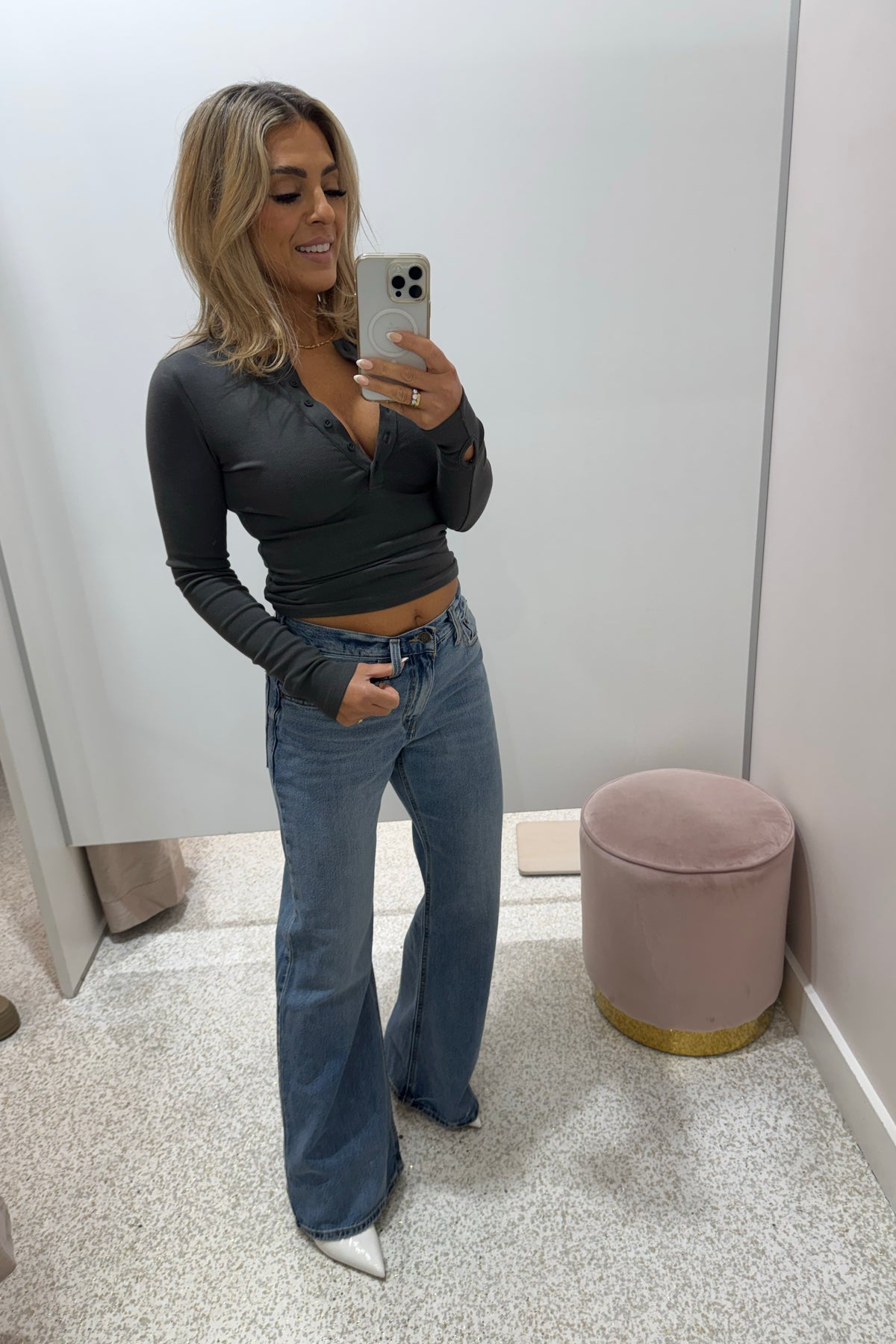 Bayse Brand Piper Henley Top | Smoke