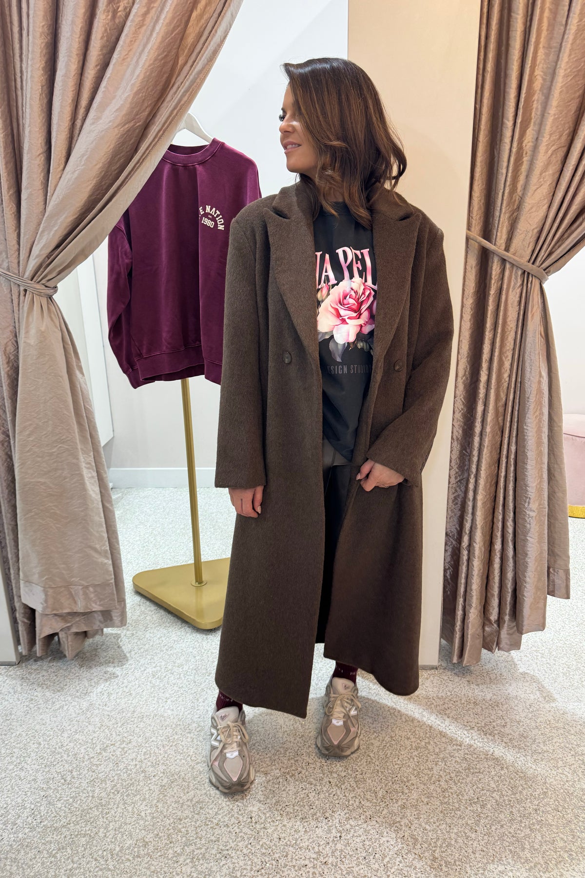 Ena Pelly Rose Tee | Vintage Black