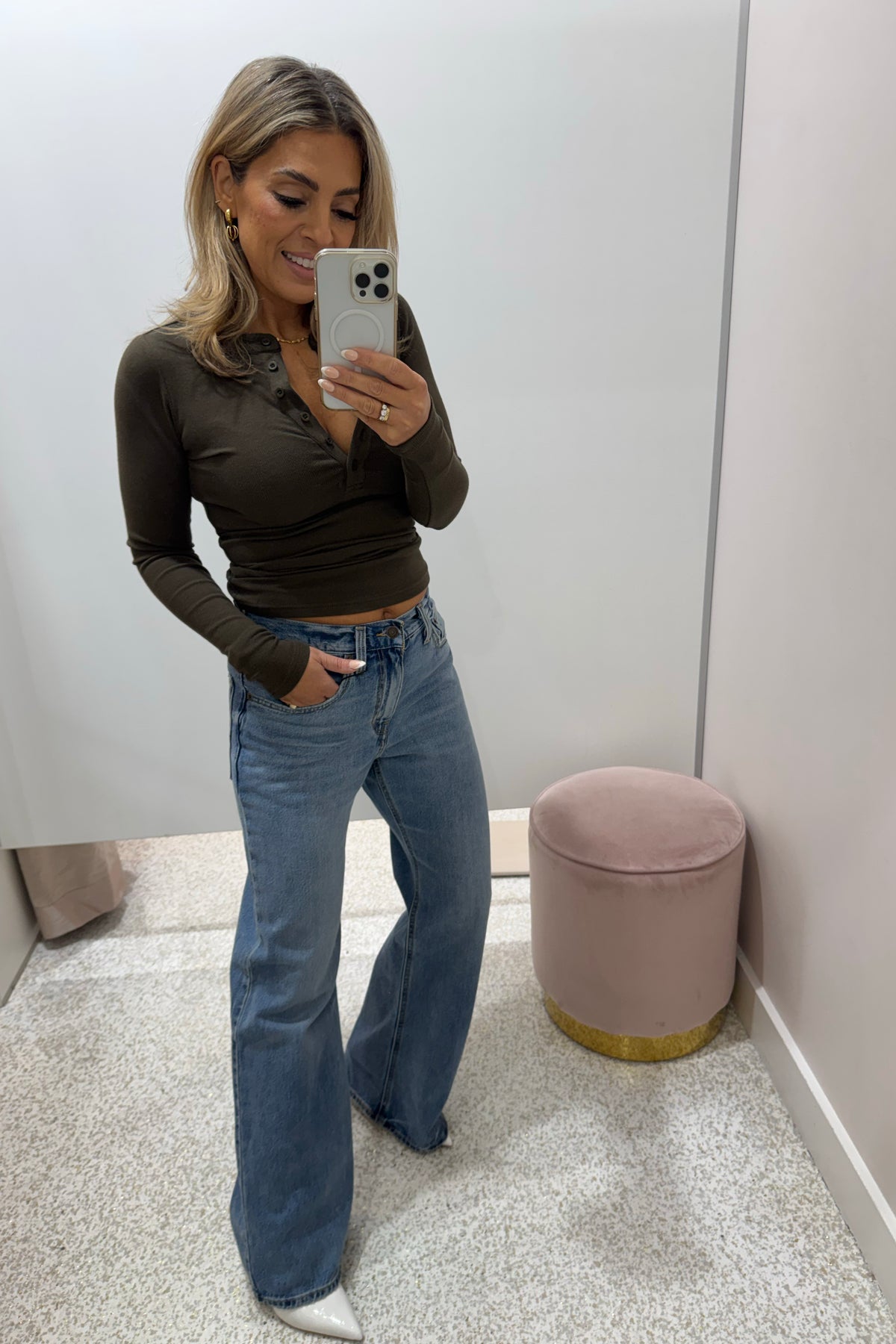 Bayse Brand Searle Henley Top | Cedar