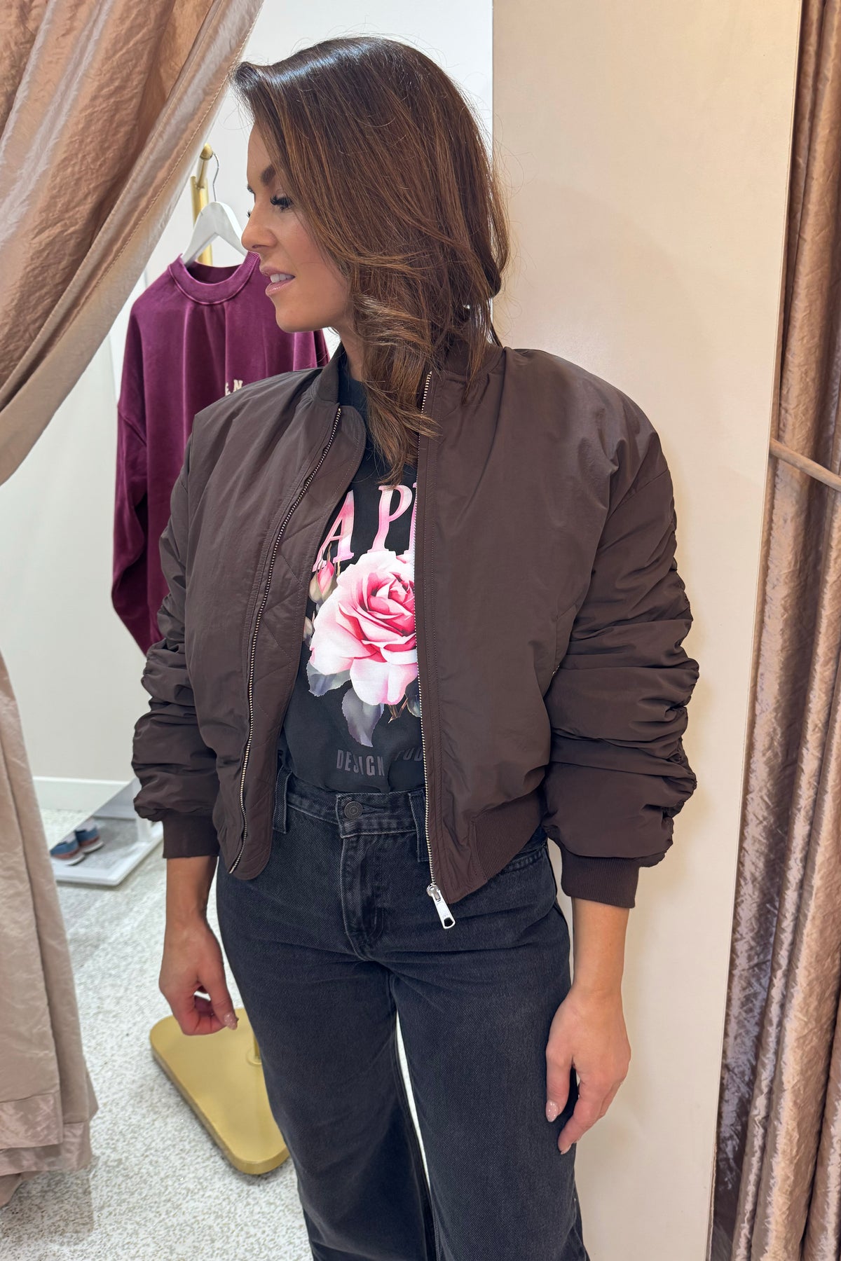 Ena Pelly Lulu Bomber | Mocha || BEST SELLER RESTOCKED