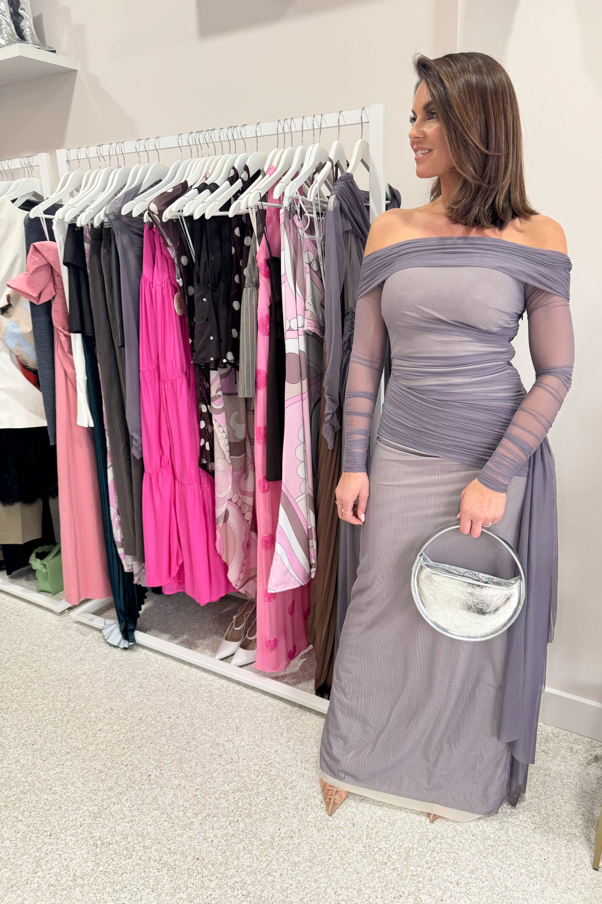 Misha The Nexus Mesh Long Sleeve Dress | Shark