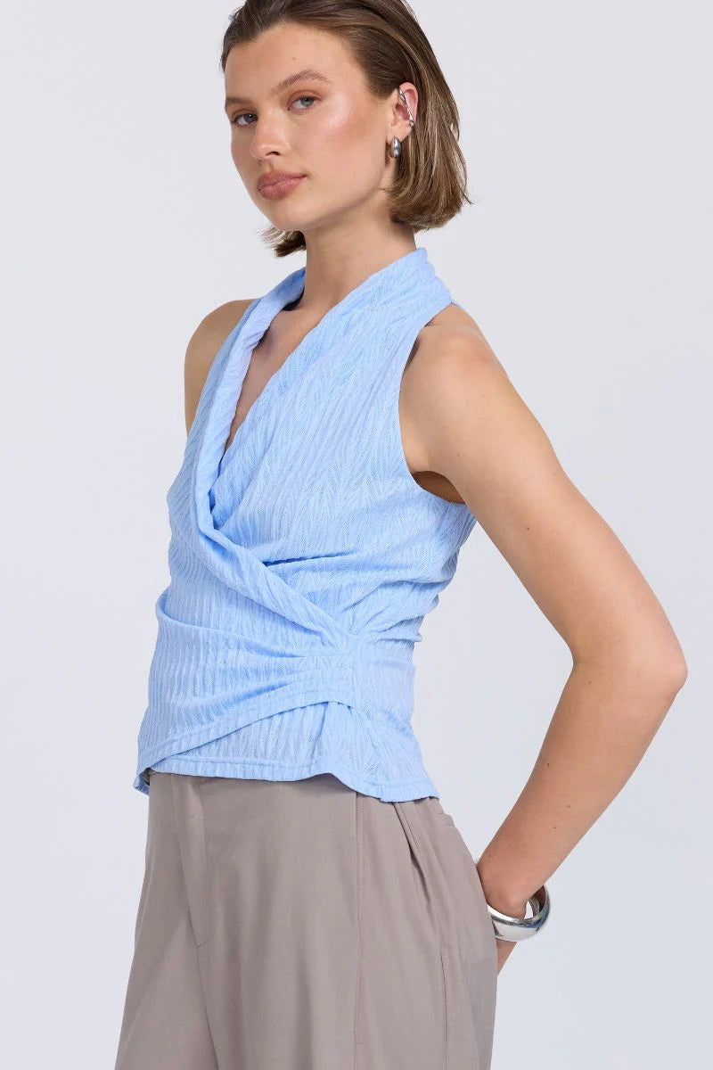 Sovere Nostalgia Mesh Top | Sky