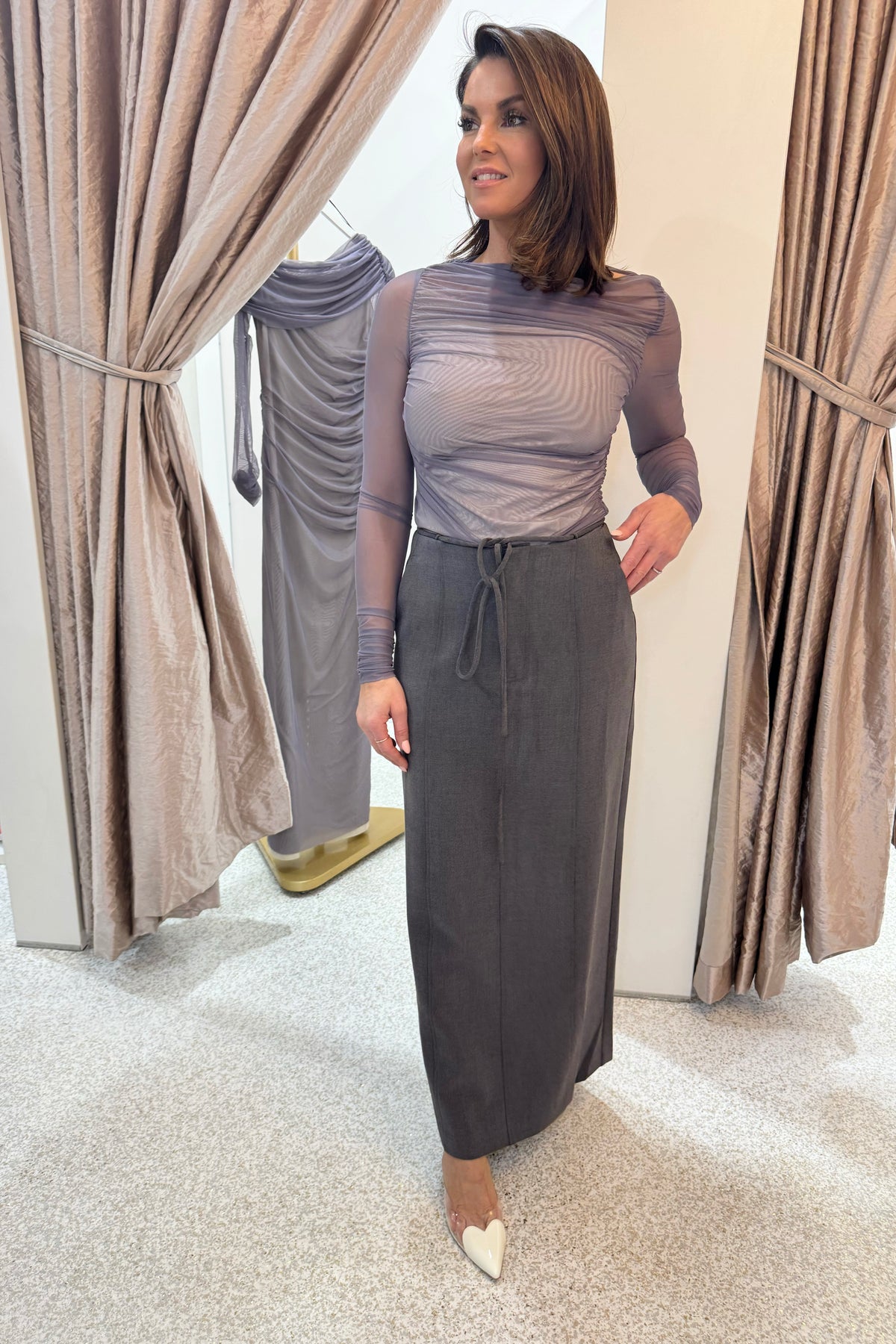 Misha The Lucid Mesh Long Sleeve Top | Shark