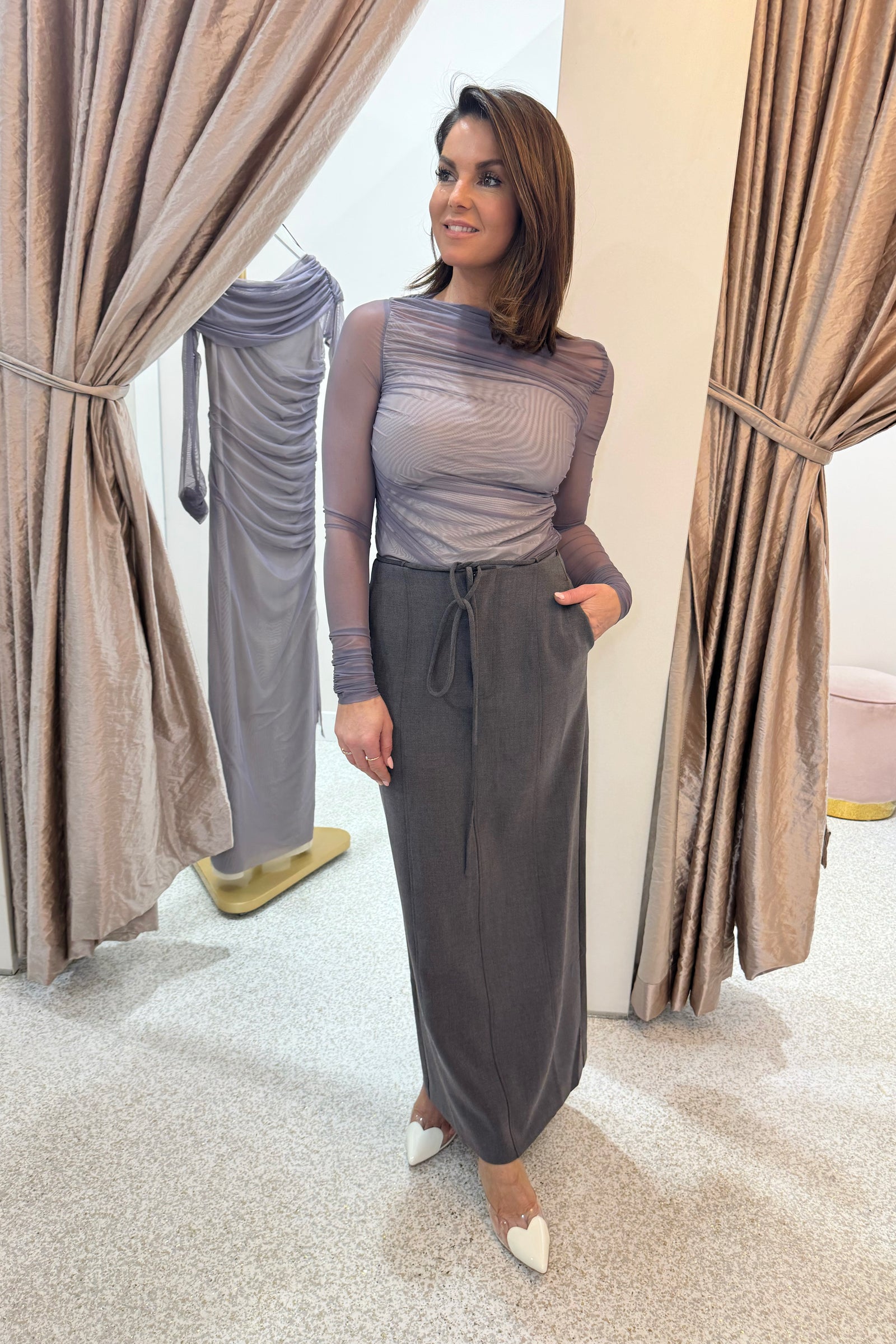 Misha The Lucid Mesh Long Sleeve Top | Shark