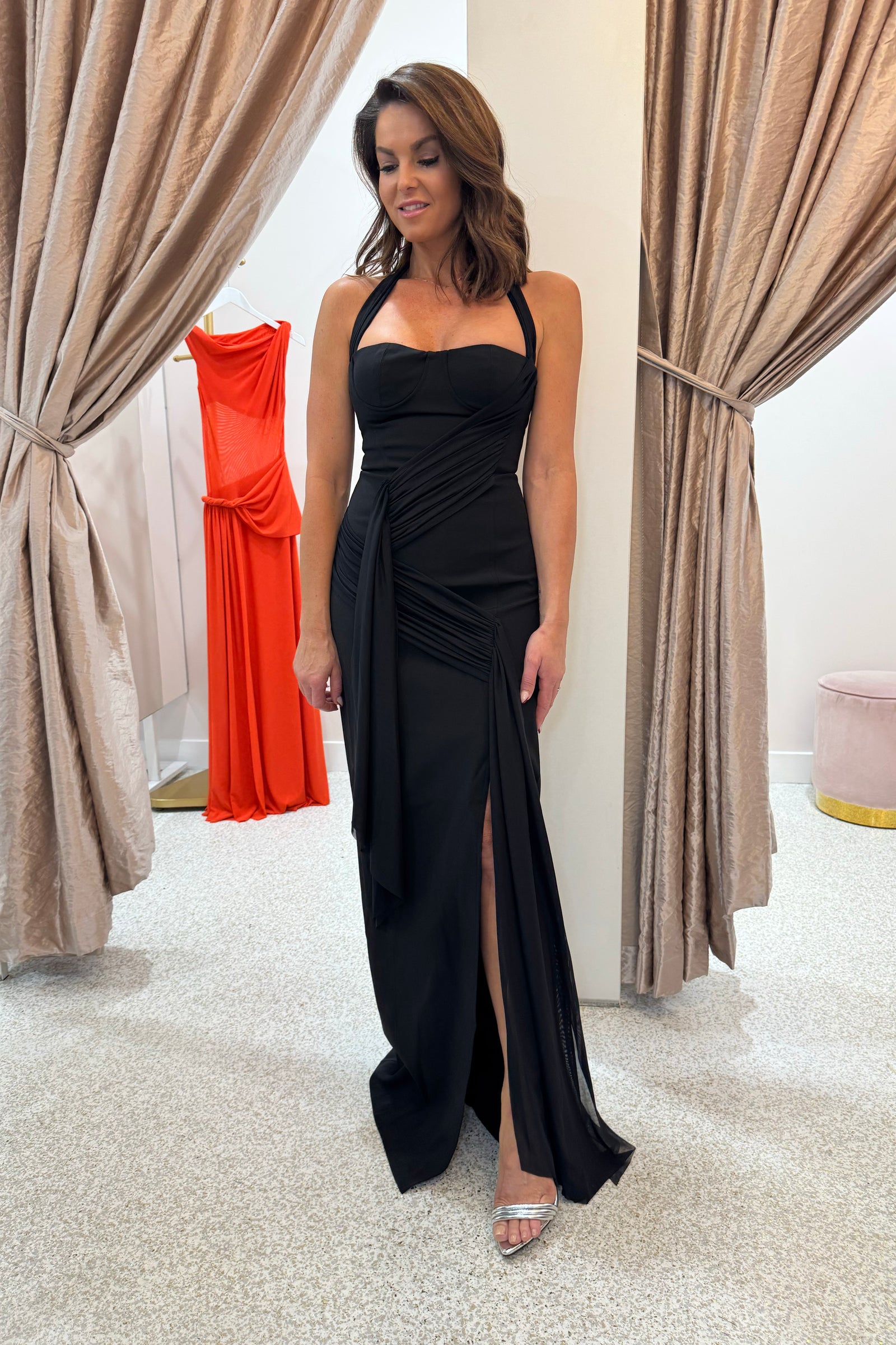 Misha The Torrent Suiting Dress | Black