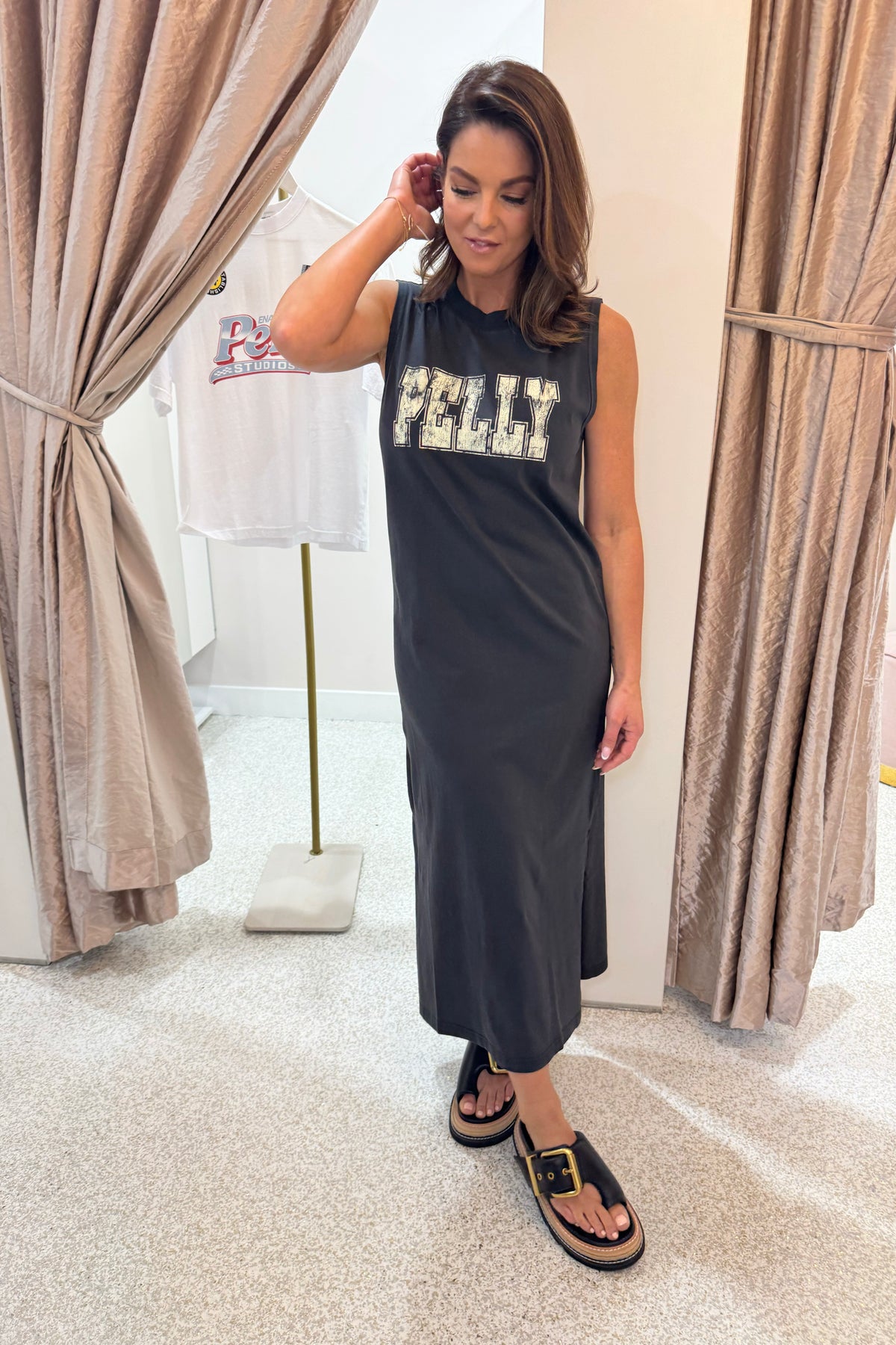 Ena Pelly World Tour Tank Dress | Washed Black