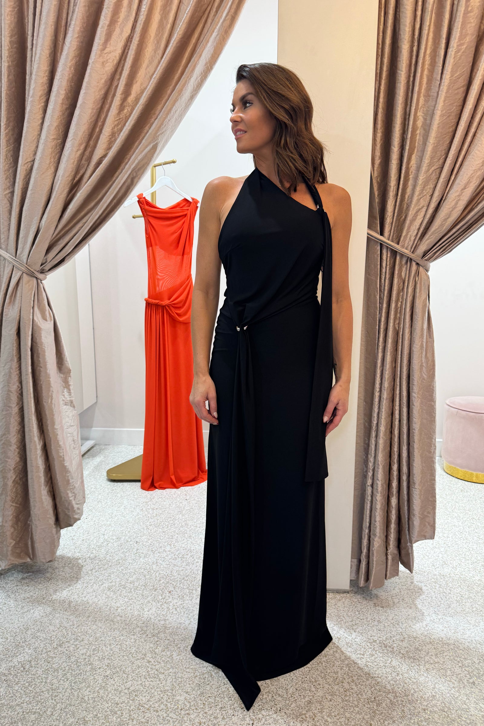 Misha The Rivera Jersey Dress | Black