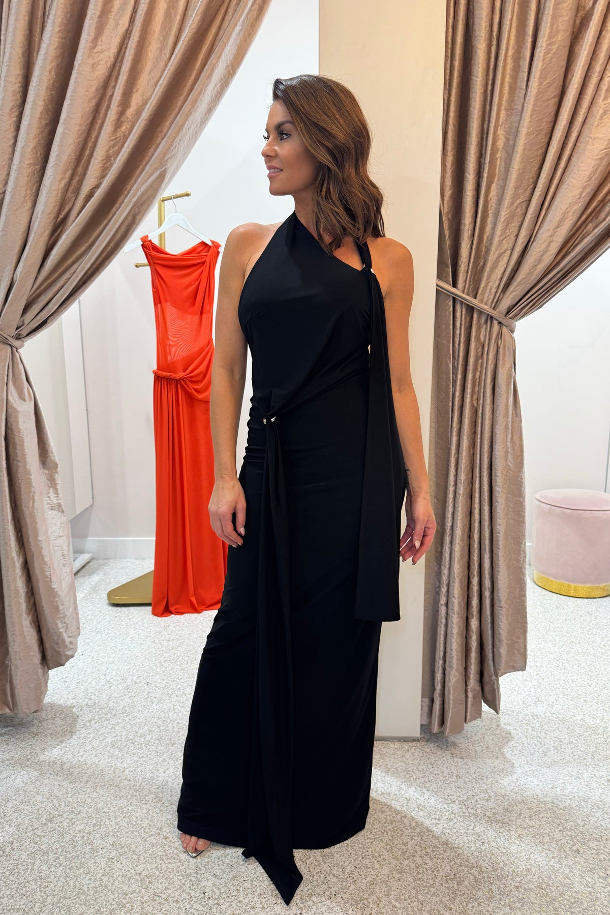 Misha The Rivera Jersey Dress | Black