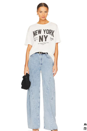 The Laundry Room Welcome To New York Oversized Tee | White