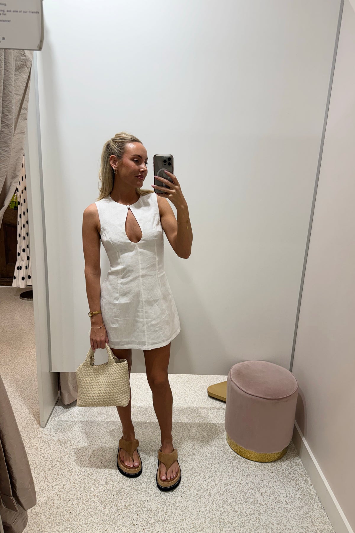 Ownley Nessa Linen Mini Dress | Ivory