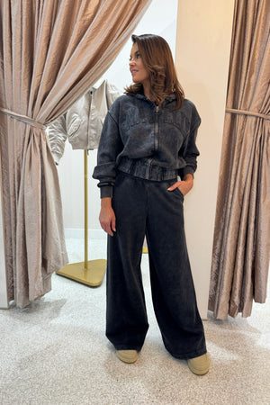 Ena Pelly Terry E.P Zip Through | Washed Charcoal