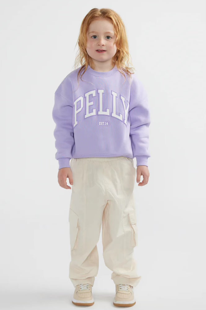 FIFI & ANNIE BOUTIQUE EXCLUSIVE X Ena Pelly Kids Lilly Oversized College Sweater | Lilac