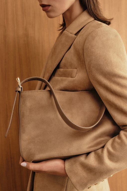 Billini Emerson Handle Bag | Honey Suede