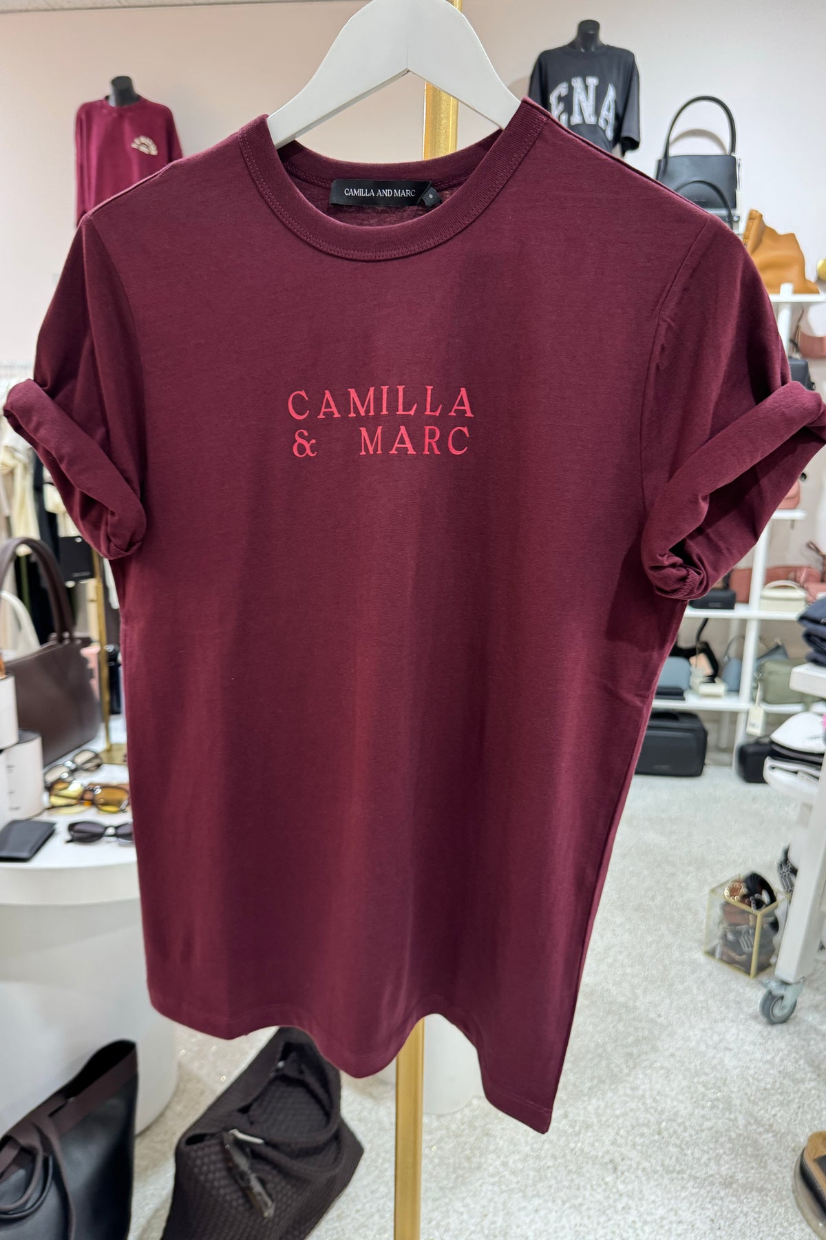 C&M Camilla & Marc Era Graphic Tee | Burgandy