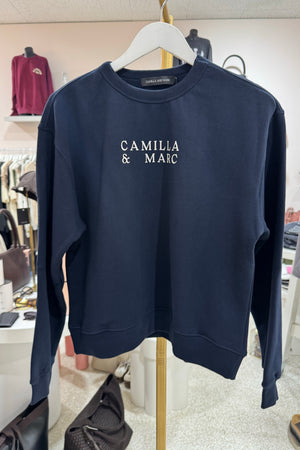 C&M Camilla & Marc Era Graphic Sweater | Navy/Whte