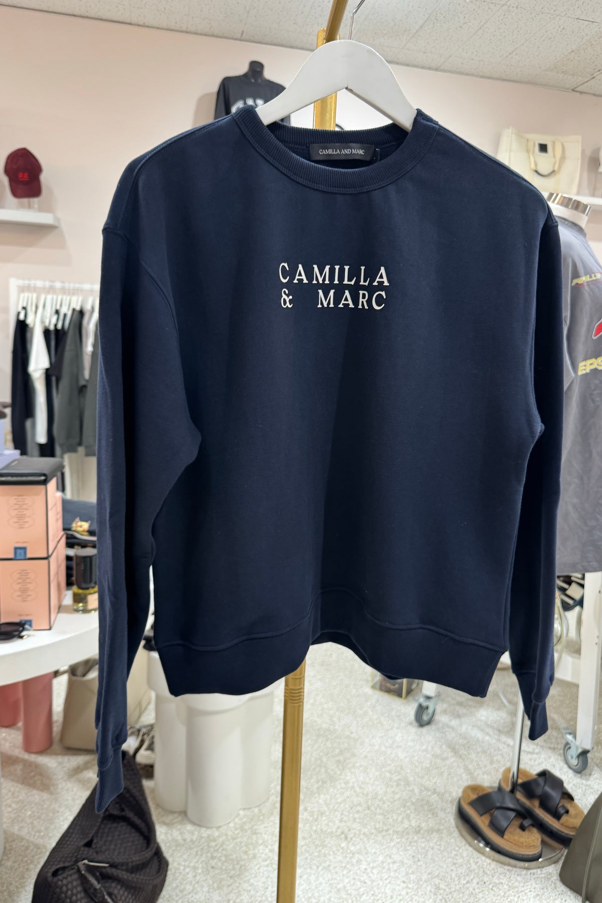 C&M Camilla & Marc Era Graphic Sweater | Navy/Whte