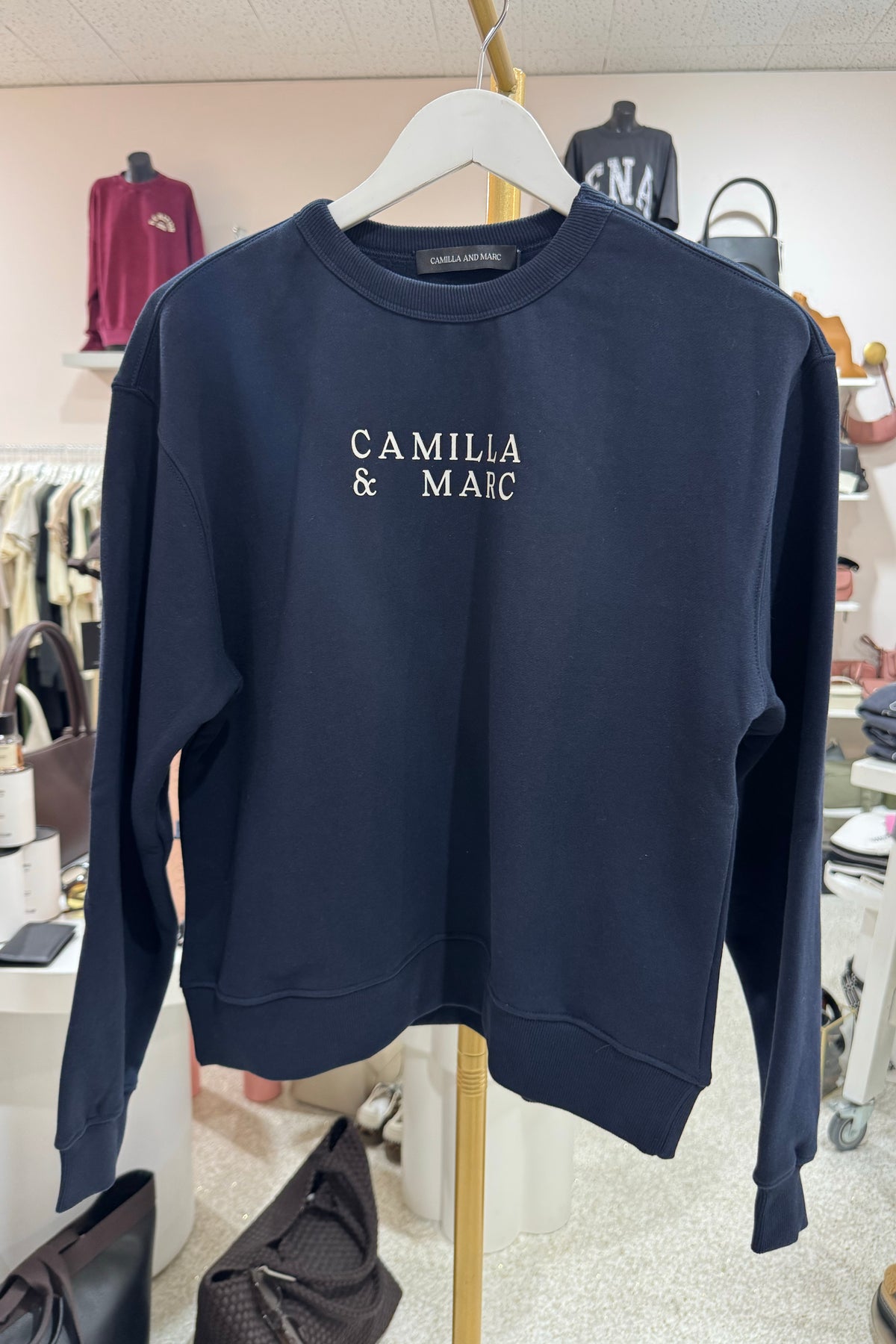 C&M Camilla & Marc Era Graphic Sweater | Navy/Whte