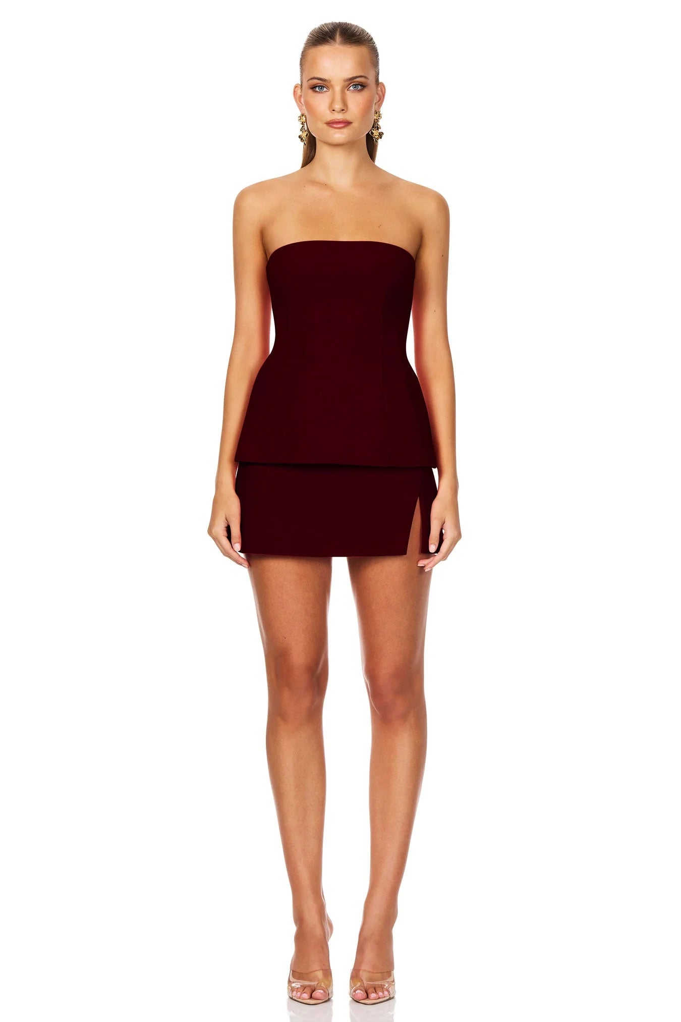 Nookie Caroline Mini Skirt | Wine