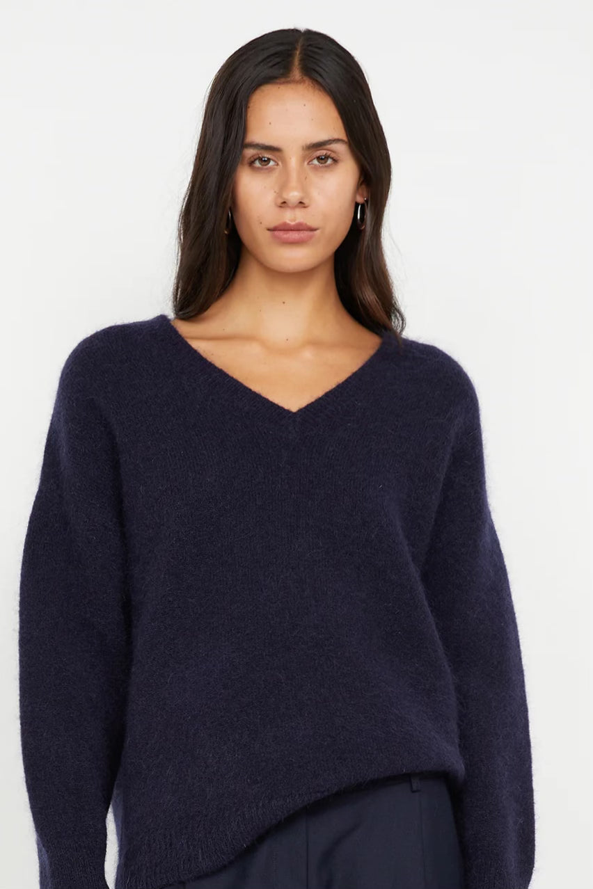 Bec + Bridge Campbell V Neck Jumper | Ink