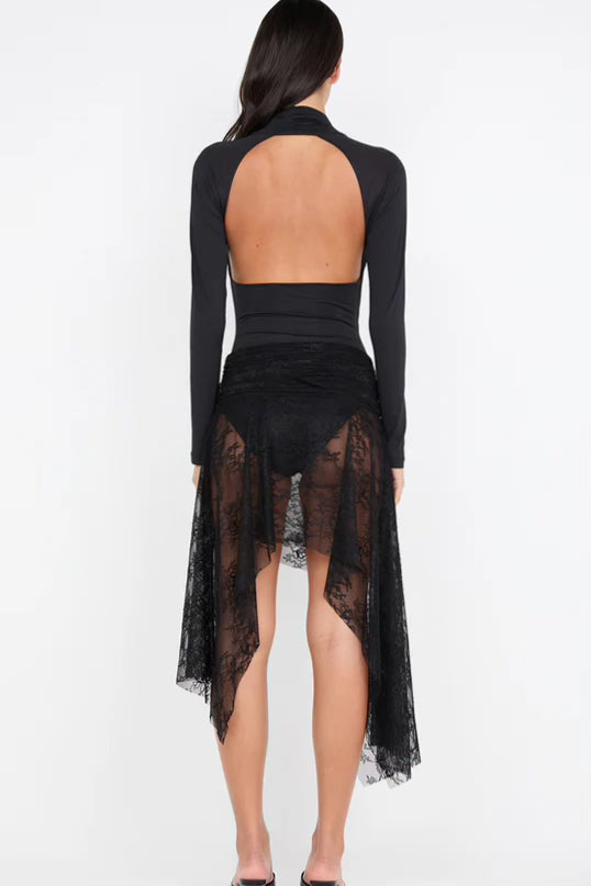 Bec + Bridge Sonnie Cowl Bodysuit | Black