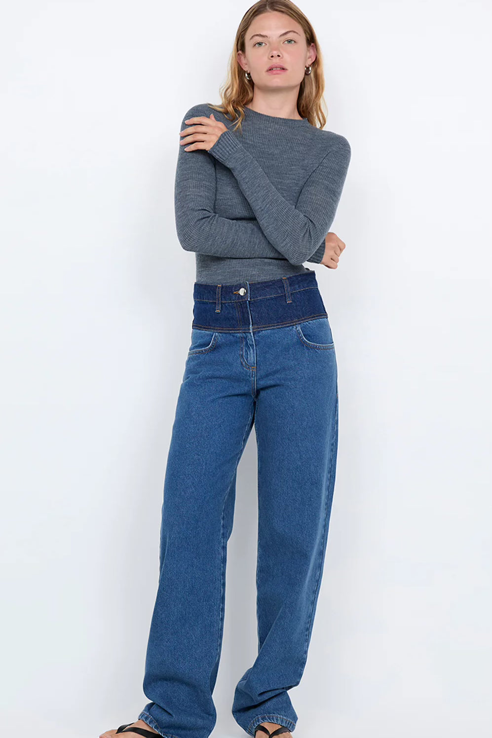 Bec + Bridge Joni Long Sleeve Top | Grey