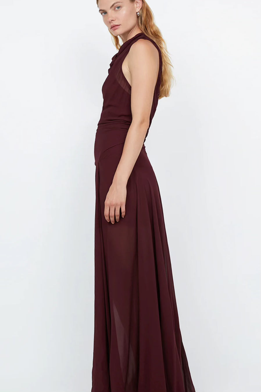 Bec + Bridge Rochelle High Neck Dress | Plum
