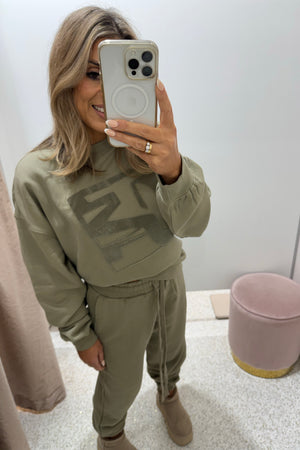 C&M Camilla & Marc Flocked Tracksuit Top | Clay