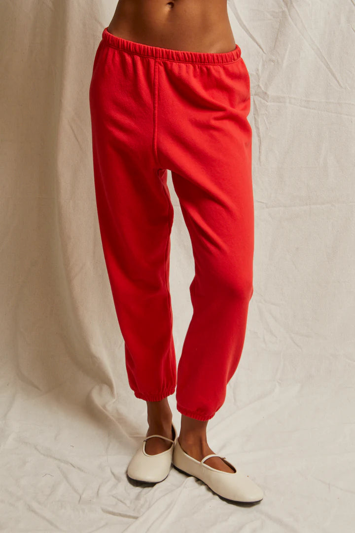 Perfect White Tee Johnny French Terry Sweat Pant | Poppy Red