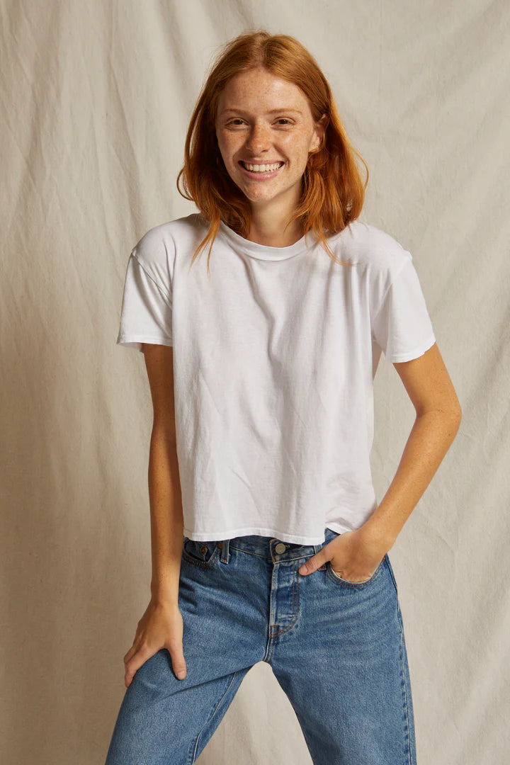 Perfect White Tee Harley Boxy Crew Tee | Bright Ivory