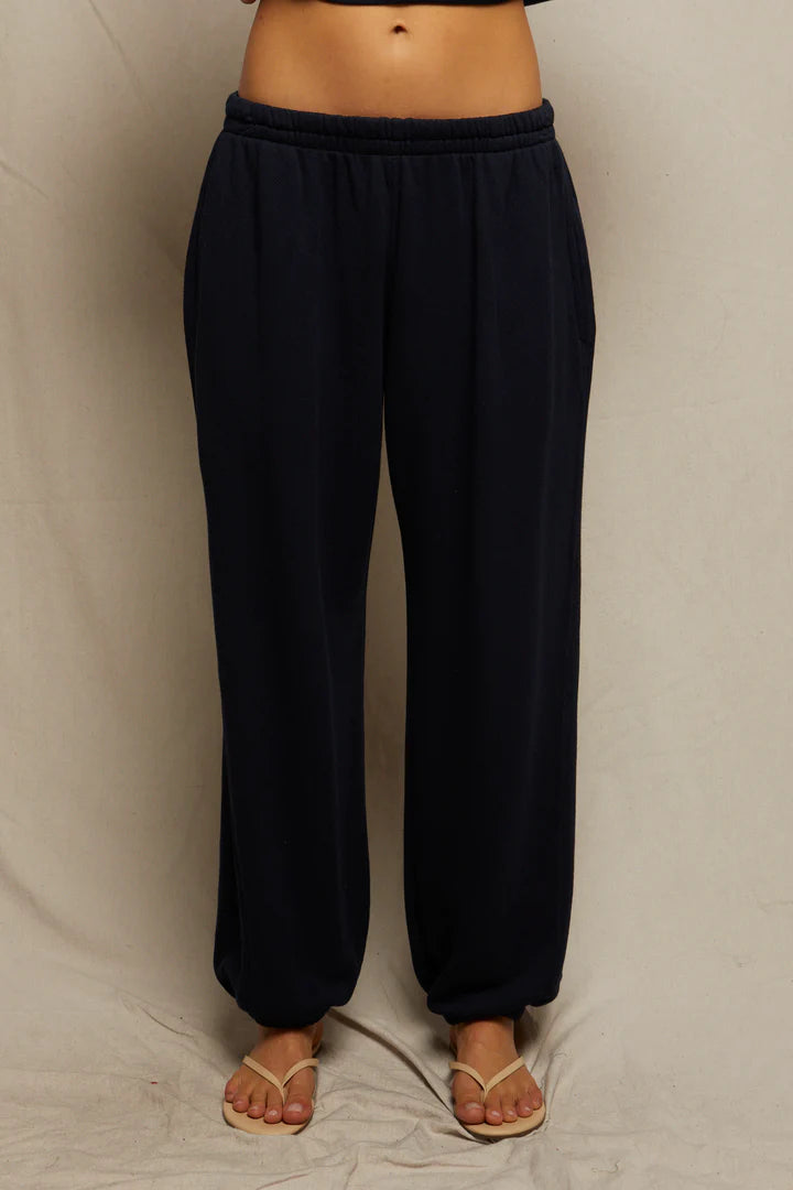 Perfect White Tee Drifter Terry Pants | Vintage Black