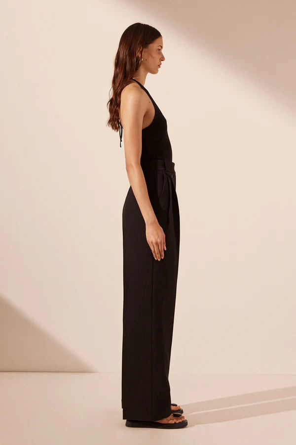 Shona Joy Irena High Waisted Tailored Pant | Black