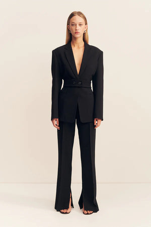 Shona Joy Irena Hourglass Blazer with Belt | Black