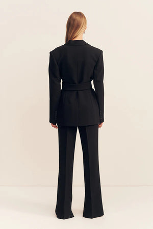 Shona Joy Irena Hourglass Blazer with Belt | Black
