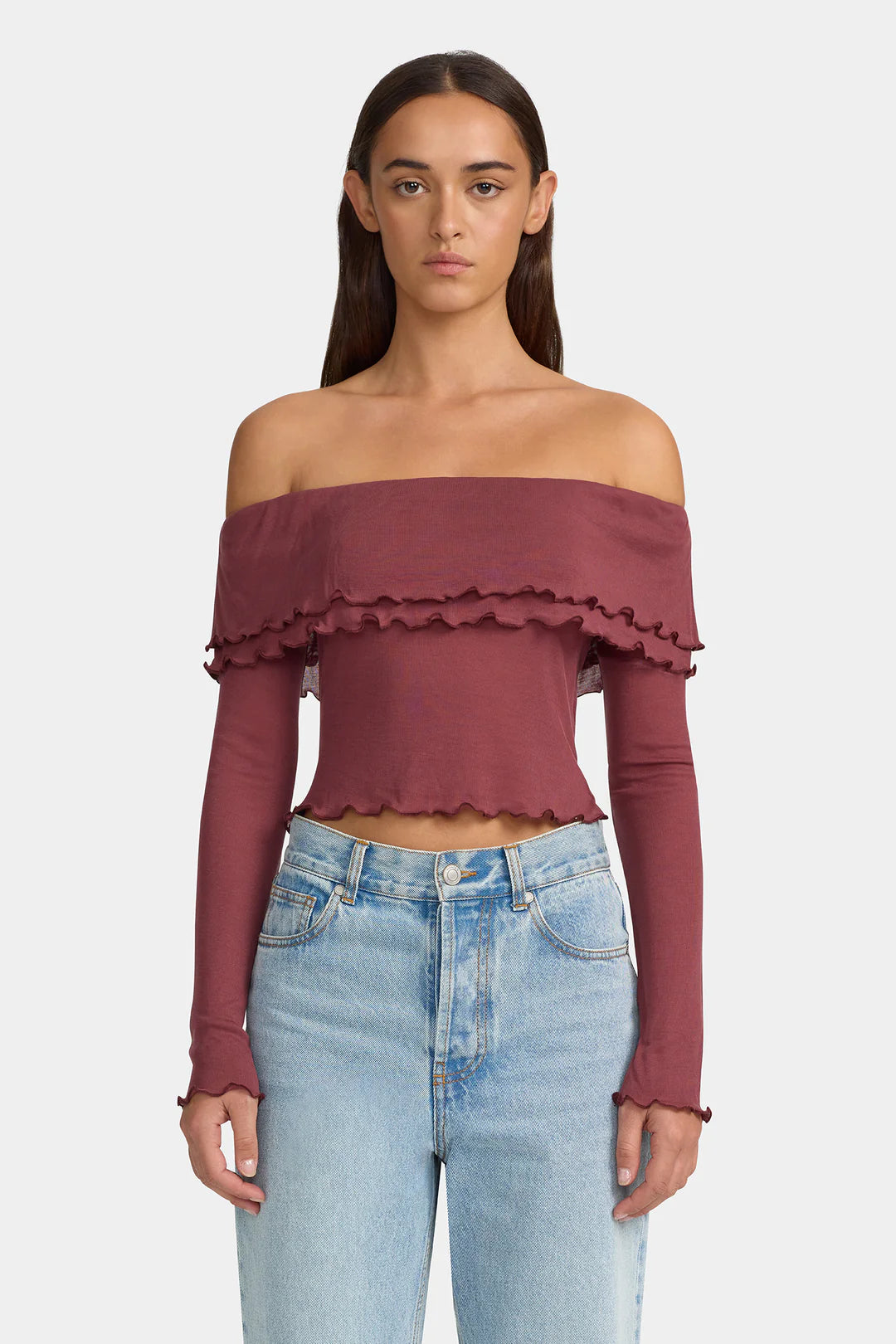 Ownley Bebe Jersey Top | Plum