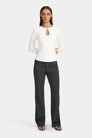 Ownley Isobel Jersey Top | Ivory