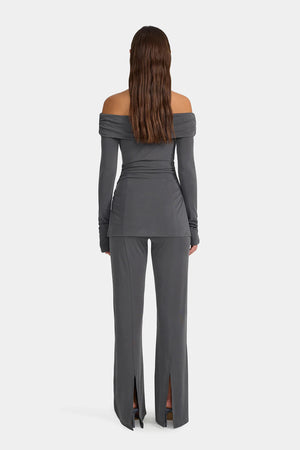 Ownley Else Jersey Top | Charcoal