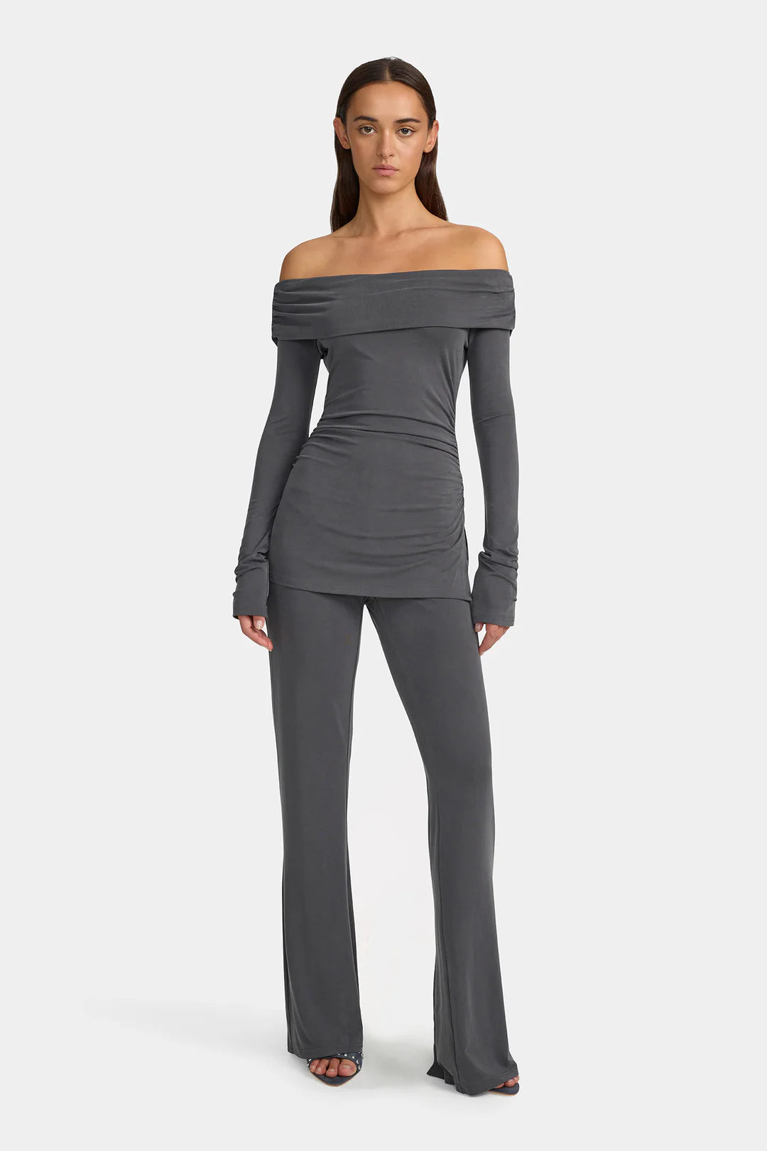 Ownley Else Jersey Top | Charcoal