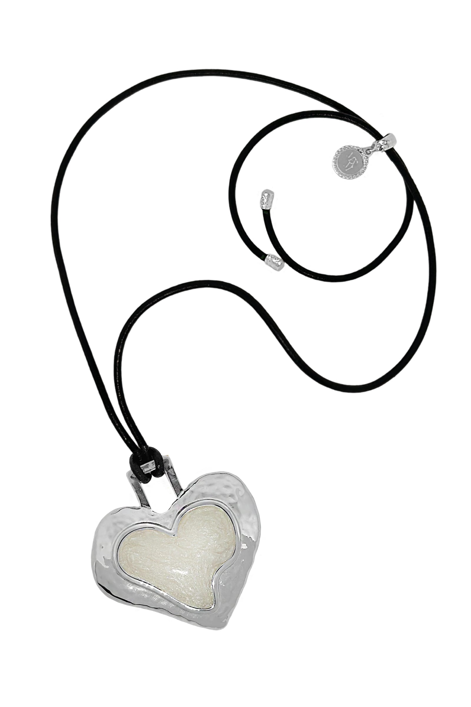 Mountain & Moon Olympia Necklace | Silver Pearl