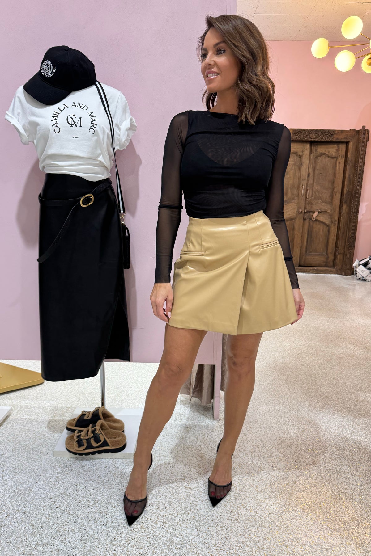 Nookie Brigade Mini Skirt | Beige