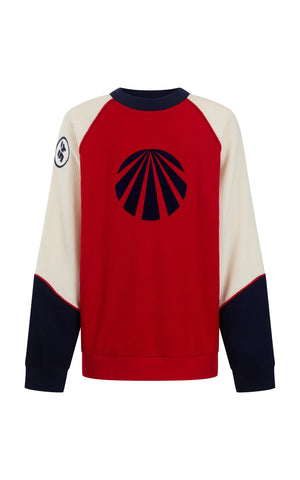 Araminta James Races Waffle Sweatshirt | Poppy Red