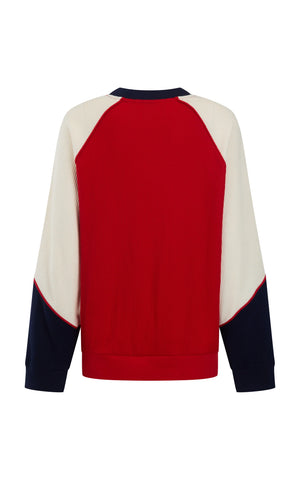 Araminta James Races Waffle Sweatshirt | Poppy Red