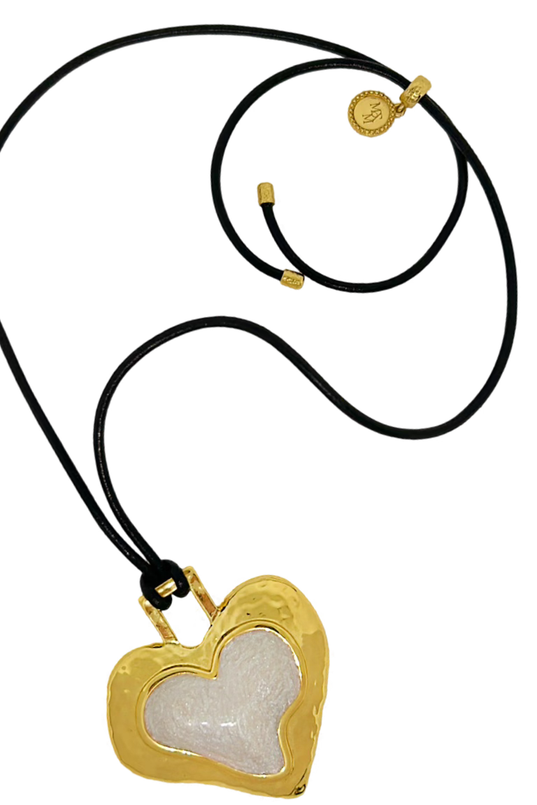 Mountain & Moon Olympia Necklace | Gold Pearl