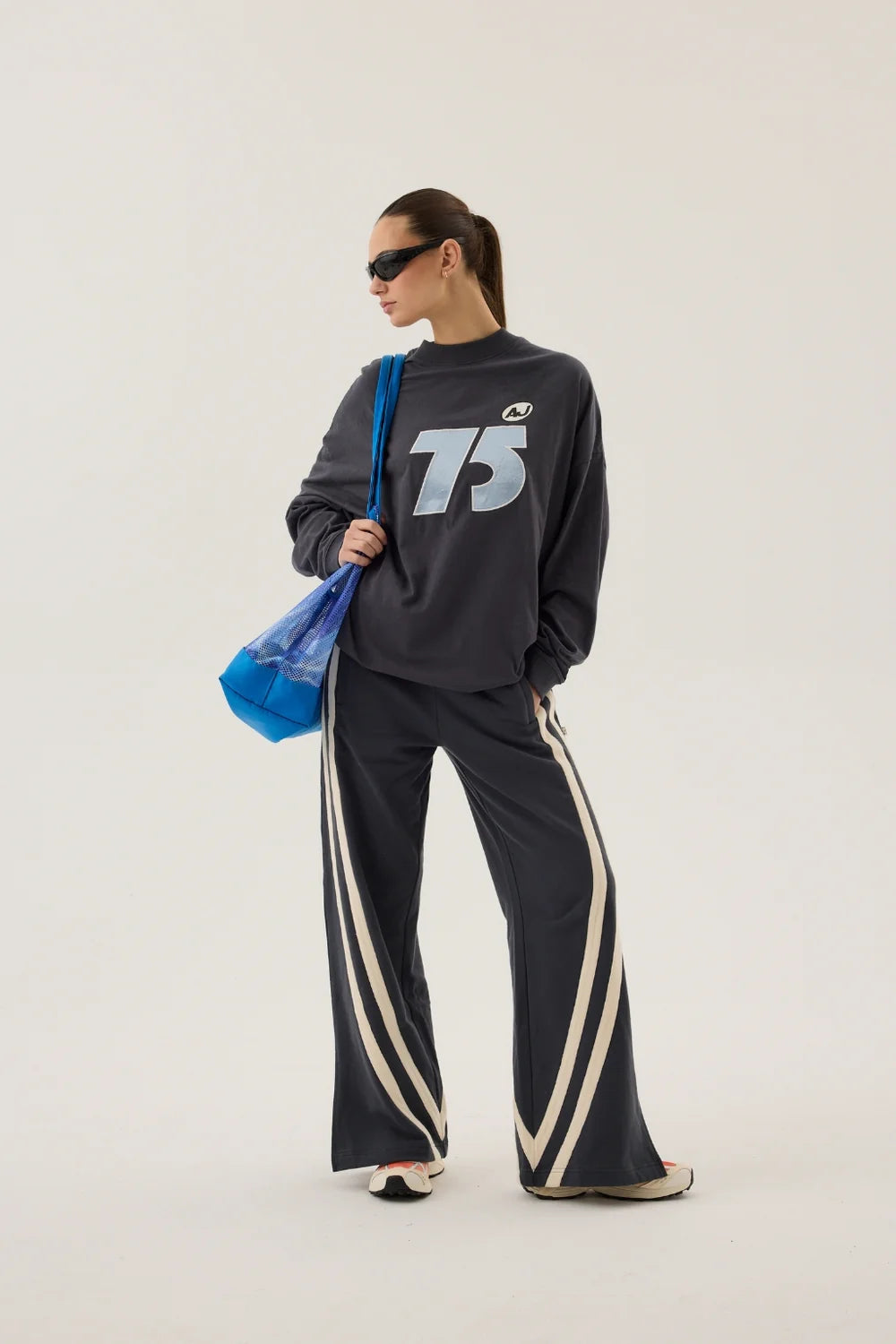 Araminta James Daytona Long Sleeve Top | Washed Black