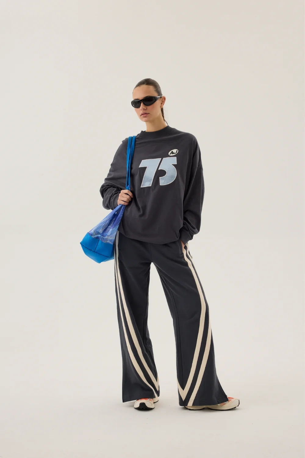 Araminta James Daytona Long Sleeve Top | Washed Black