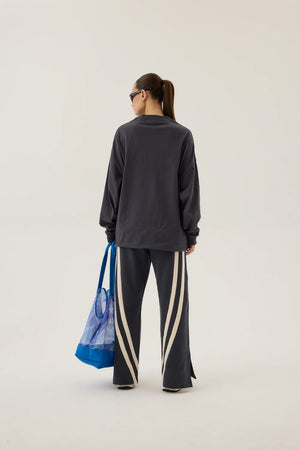 Araminta James Daytona Long Sleeve Top | Washed Black
