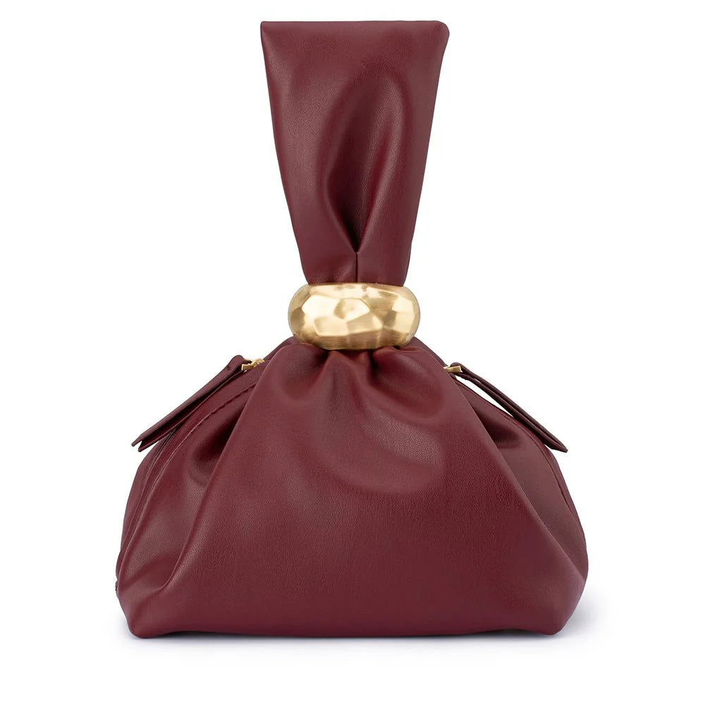 Olga Berg The Lenni Pouch Bag | Burgandy