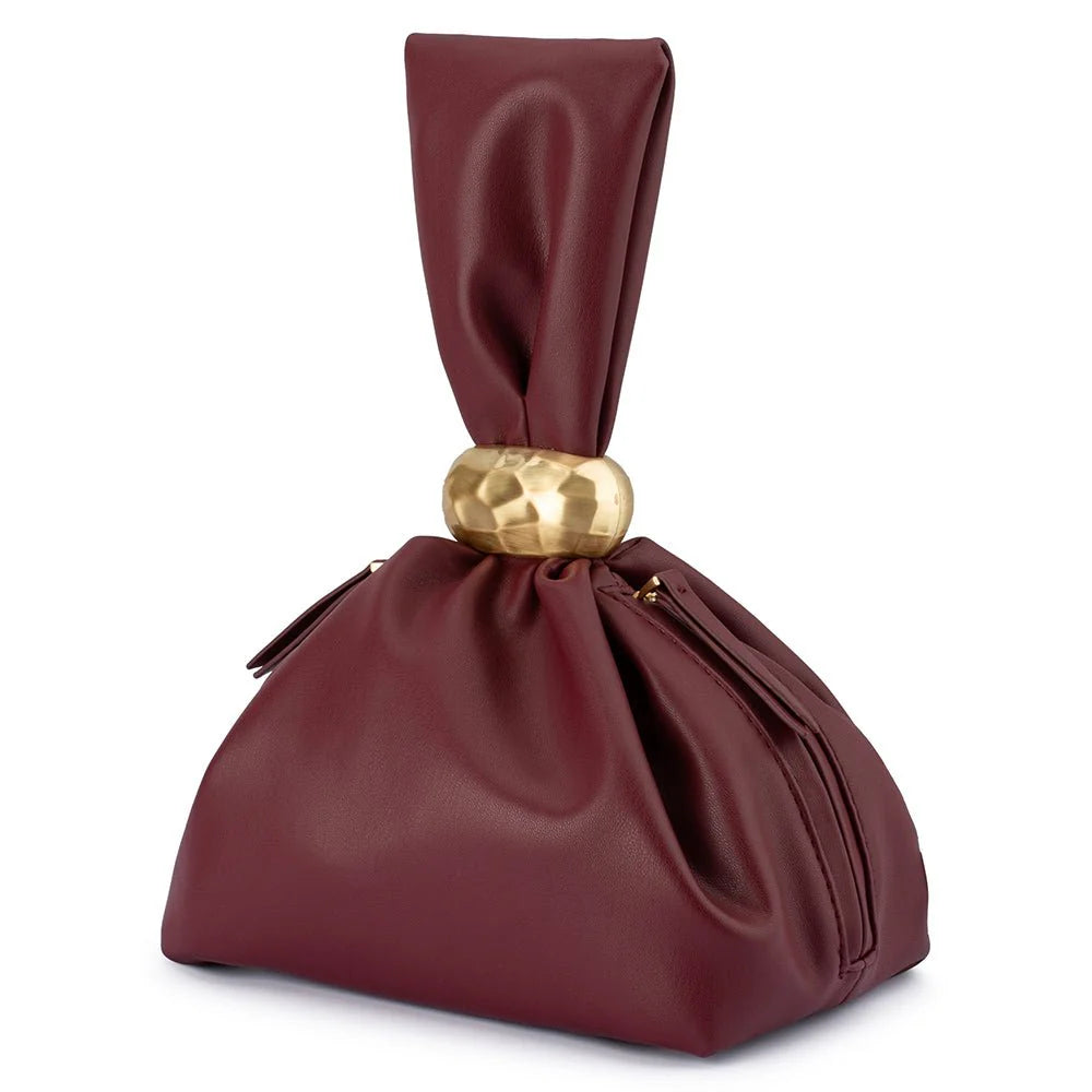 Olga Berg The Lenni Pouch Bag | Burgandy