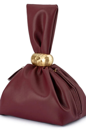 Olga Berg The Lenni Pouch Bag | Burgandy